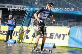 31.08.2022, Oberstdorf, Germany (GER): Terence Weber (GER) - FIS Nordic Combined Summer Grand Prix men and women, individual gundersen HS137/10km men, Oberstdorf (GER). www.nordicfocus.com. © Volk/NordicFocus. Every downloaded picture is fee-liable.