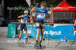 31.08.2022, Oberstdorf, Germany (GER): Laurent Muhlethaler (FRA) - FIS Nordic Combined Summer Grand Prix men and women, individual gundersen HS137/10km men, Oberstdorf (GER). www.nordicfocus.com. © Volk/NordicFocus. Every downloaded picture is fee-liable.