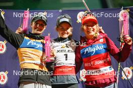 31.08.2022, Oberstdorf, Germany (GER): Ema Volavsek (SLO), Gyda Westvold Hansen (NOR), Nathalie Armbruster (GER), (l-r)  - FIS Nordic Combined Summer Grand Prix men and women, individual gundersen HS106/5km women, Oberstdorf (GER). www.nordicfocus.com. © Volk/NordicFocus. Every downloaded picture is fee-liable.