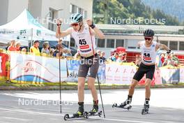 04.09.2022, Tschagguns, Austria (AUT): Andreas Skoglund (NOR), Jasper Good (USA), (l-r)  - FIS Nordic Combined Summer Grand Prix men and women, individual gundersen HS108/10km men, Tschagguns (AUT). www.nordicfocus.com. © Volk/NordicFocus. Every downloaded picture is fee-liable.