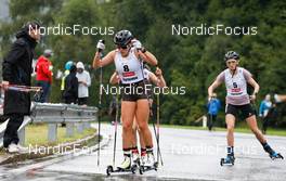 03.09.2022, Tschagguns, Austria (AUT): Daniela Dejori (ITA), Lena Brocard (FRA), (l-r)  - FIS Nordic Combined Summer Grand Prix men and women, individual gundersen HS108/5km women, Tschagguns (AUT). www.nordicfocus.com. © Volk/NordicFocus. Every downloaded picture is fee-liable.