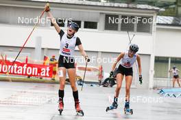 03.09.2022, Tschagguns, Austria (AUT): Silva Verbic (SLO), Maria Gerboth (GER), (l-r)  - FIS Nordic Combined Summer Grand Prix men and women, individual gundersen HS108/5km women, Tschagguns (AUT). www.nordicfocus.com. © Volk/NordicFocus. Every downloaded picture is fee-liable.