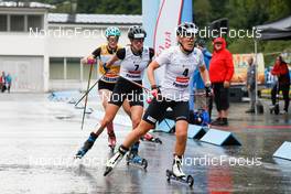 03.09.2022, Tschagguns, Austria (AUT): Ema Volavsek (SLO), Lisa Hirner (AUT), Ida Marie Hagen (NOR), (l-r)  - FIS Nordic Combined Summer Grand Prix men and women, individual gundersen HS108/5km women, Tschagguns (AUT). www.nordicfocus.com. © Volk/NordicFocus. Every downloaded picture is fee-liable.
