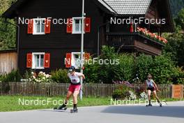 04.09.2022, Tschagguns, Austria (AUT): Thea Oeihaugen (NOR), Marit Weichselbraun (AUT), (l-r)  - FIS Nordic Combined Summer Grand Prix men and women, individual gundersen HS108/5km women, Tschagguns (AUT). www.nordicfocus.com. © Volk/NordicFocus. Every downloaded picture is fee-liable.