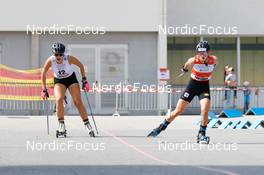 04.09.2022, Tschagguns, Austria (AUT): Daniela Dejori (ITA), Lisa Hirner (AUT), (l-r)  - FIS Nordic Combined Summer Grand Prix men and women, individual gundersen HS108/5km women, Tschagguns (AUT). www.nordicfocus.com. © Volk/NordicFocus. Every downloaded picture is fee-liable.
