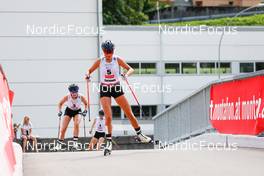 04.09.2022, Tschagguns, Austria (AUT): Jenny Nowak (GER), Annika Sieff (ITA), (l-r)  - FIS Nordic Combined Summer Grand Prix men and women, individual gundersen HS108/5km women, Tschagguns (AUT). www.nordicfocus.com. © Volk/NordicFocus. Every downloaded picture is fee-liable.