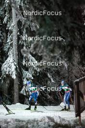 26.11.2022, Ruka, Finland (FIN): Kristjan Ilves (EST), Eero Hirvonen (FIN), (l-r)  - FIS world cup nordic combined men, individual gundersen HS142/10km, Ruka (FIN). www.nordicfocus.com. © Modica/NordicFocus. Every downloaded picture is fee-liable.