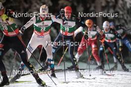 26.11.2022, Ruka, Finland (FIN): Joergen Graabak (NOR), Johannes Rydzek (GER), (l-r)  - FIS world cup nordic combined men, individual gundersen HS142/10km, Ruka (FIN). www.nordicfocus.com. © Modica/NordicFocus. Every downloaded picture is fee-liable.