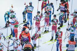 27.11.2022, Ruka, Finland (FIN): Start of mens race - FIS world cup nordic combined men, mass HS142/10km, Ruka (FIN). www.nordicfocus.com. © Modica/NordicFocus. Every downloaded picture is fee-liable.