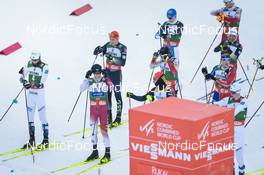 27.11.2022, Ruka, Finland (FIN): Start of mens race - FIS world cup nordic combined men, mass HS142/10km, Ruka (FIN). www.nordicfocus.com. © Modica/NordicFocus. Every downloaded picture is fee-liable.
