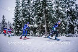 04.12.2022, Lillehammer, Norway (NOR): Jared Shumate (USA), Domenico Mariotti (ITA), (l-r)  - FIS world cup nordic combined men, individual gundersen HS140/10km, Lillehammer (NOR). www.nordicfocus.com. © Thibaut/NordicFocus. Every downloaded picture is fee-liable.