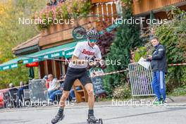 15.10.2022, Hinterzarten, Germany (GER): Simon Mach (GER) - German Championships Nordic Combined men and women, individual gundersen HS111/10km men, Hinterzarten (GER). www.nordicfocus.com. © Volk/NordicFocus. Every downloaded picture is fee-liable.