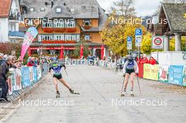 15.10.2022, Hinterzarten, Germany (GER): Thea Haeckel (GER), Anna Himmelreich (GER), (l-r)  - German Championships Nordic Combined men and women, individual gundersen HS111/5km women, Hinterzarten (GER). www.nordicfocus.com. © Volk/NordicFocus. Every downloaded picture is fee-liable.