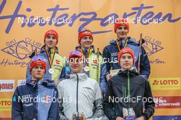 15.10.2022, Hinterzarten, Germany (GER): Tristan Sommerfeldt (GER), Nick Schoenfeld (GER), Hannes Gehring (GER), Benedikt Graebert (GER), Lasse Braun (GER), Jonas Rudloff (GER), (l-r)  - German Championships Nordic Combined men and women, medals Hinterzarten (GER). www.nordicfocus.com. © Volk/NordicFocus. Every downloaded picture is fee-liable.