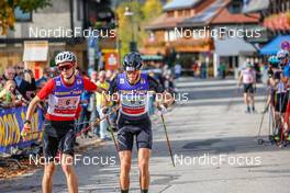 16.10.2022, Hinterzarten, Germany (GER): Pirmin Maier (GER), Jan Andersen (GER), (l-r)  - German Championships Nordic Combined men and women, team HS111/15km men, Hinterzarten (GER). www.nordicfocus.com. © Volk/NordicFocus. Every downloaded picture is fee-liable.