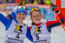 12.03.2022, Schonach, Germany (GER): Ema Volavsek (SLO), Ida Marie Hagen (NOR), (l-r)  - FIS world cup nordic combined women, individual gundersen HS100/5km, Schonach (GER). www.nordicfocus.com. © Volk/NordicFocus. Every downloaded picture is fee-liable.