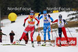 12.03.2022, Schonach, Germany (GER): Gyda Westvold Hansen (NOR), Annika Sieff (ITA), Haruka Kasai (JPN), (l-r)  - FIS world cup nordic combined women, individual gundersen HS100/5km, Schonach (GER). www.nordicfocus.com. © Volk/NordicFocus. Every downloaded picture is fee-liable.