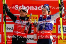 13.03.2022, Schonach, Germany (GER): Nakamura Anju (JPN), Westvold Hansen Gyda (NOR), (l-r)  - FIS world cup nordic combined women, individual gundersen HS100/5km, Schonach (GER). www.nordicfocus.com. © Volk/NordicFocus. Every downloaded picture is fee-liable.