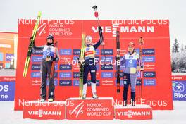 02.12.2022, Lillehammer, Norway (NOR): Annika Sieff (ITA), Gyda Westvold Hansen (NOR), Nathalie Armbruster (GER), (l-r) - FIS world cup nordic combined women, individual gundersen HS100/5km, Lillehammer (NOR). www.nordicfocus.com. © Thibaut/NordicFocus. Every downloaded picture is fee-liable.