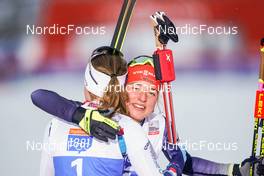 02.12.2022, Lillehammer, Norway (NOR): Gyda Westvold Hansen (NOR), Nathalie Armbruster (GER), (l-r)  - FIS world cup nordic combined women, individual gundersen HS100/5km, Lillehammer (NOR). www.nordicfocus.com. © Thibaut/NordicFocus. Every downloaded picture is fee-liable.