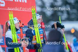 03.12.2022, Lillehammer, Norway (NOR): Ida Marie Hagen (NOR), Gyda Westvold Hansen (NOR), (l-r) - FIS world cup nordic combined women, individual gundersen HS100/5km, Lillehammer (NOR). www.nordicfocus.com. © Modica/NordicFocus. Every downloaded picture is fee-liable.