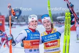 03.12.2022, Lillehammer, Norway (NOR): Ida Marie Hagen (NOR), Gyda Westvold Hansen (NOR), (l-r)  - FIS world cup nordic combined women, individual gundersen HS100/5km, Lillehammer (NOR). www.nordicfocus.com. © Modica/NordicFocus. Every downloaded picture is fee-liable.