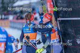 03.12.2022, Lillehammer, Norway (NOR): Cindy Haasch (GER), Jenny Nowak (GER), (l-r)  - FIS world cup nordic combined women, individual gundersen HS100/5km, Lillehammer (NOR). www.nordicfocus.com. © Modica/NordicFocus. Every downloaded picture is fee-liable.