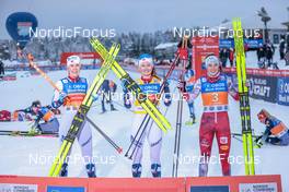 03.12.2022, Lillehammer, Norway (NOR): Ida Marie Hagen (NOR), Gyda Westvold Hansen (NOR), Lisa Hirner (AUT), (l-r), (l-r) - FIS world cup nordic combined women, individual gundersen HS100/5km, Lillehammer (NOR). www.nordicfocus.com. © Modica/NordicFocus. Every downloaded picture is fee-liable.