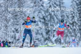 03.12.2022, Lillehammer, Norway (NOR): Nathalie Armbruster (GER), Yuna Kasai (JPN), (l-r)  - FIS world cup nordic combined women, individual gundersen HS100/5km, Lillehammer (NOR). www.nordicfocus.com. © Modica/NordicFocus. Every downloaded picture is fee-liable.