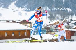 16.12.2022, Ramsau, Austria (AUT): Minja Korhonen (FIN), Mille Marie Hagen (NOR), (l-r)  - FIS world cup nordic combined women, individual gundersen HS97/5km, Ramsau (AUT). www.nordicfocus.com. © Volk/NordicFocus. Every downloaded picture is fee-liable.