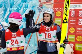 17.12.2022, Ramsau, Austria (AUT): Nathalie Armbruster (GER), Svenja Wuerth (GER), (l-r)  - FIS world cup nordic combined women, individual gundersen HS97/5km, Ramsau (AUT). www.nordicfocus.com. © Volk/NordicFocus. Every downloaded picture is fee-liable.