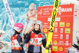 17.12.2022, Ramsau, Austria (AUT): Nathalie Armbruster (GER), Svenja Wuerth (GER), (l-r)  - FIS world cup nordic combined women, individual gundersen HS97/5km, Ramsau (AUT). www.nordicfocus.com. © Volk/NordicFocus. Every downloaded picture is fee-liable.
