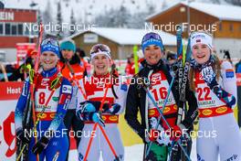 17.12.2022, Ramsau, Austria (AUT): Ema Volavsek (SLO), Ida Marie Hagen (NOR), Veronica Gianmoena (ITA), Mille Marie Hagen (NOR), (l-r)  - FIS world cup nordic combined women, individual gundersen HS97/5km, Ramsau (AUT). www.nordicfocus.com. © Volk/NordicFocus. Every downloaded picture is fee-liable.