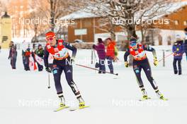 17.12.2022, Ramsau, Austria (AUT): Jenny Nowak (GER), Svenja Wuerth (GER), (l-r)  - FIS world cup nordic combined women, individual gundersen HS97/5km, Ramsau (AUT). www.nordicfocus.com. © Volk/NordicFocus. Every downloaded picture is fee-liable.