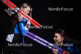 28.11.2022, Kontiolahti, Finland (FIN): Susan Kuelm (EST), Tuuli Tomingas (EST), (l-r) - IBU World Cup Biathlon, photoshooting, Kontiolahti (FIN). www.nordicfocus.com. © Manzoni/NordicFocus. Every downloaded picture is fee-liable.
