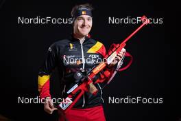 28.11.2022, Kontiolahti, Finland (FIN): Fabien Claude (FRA) - IBU World Cup Biathlon, photoshooting, Kontiolahti (FIN). www.nordicfocus.com. © Manzoni/NordicFocus. Every downloaded picture is fee-liable.