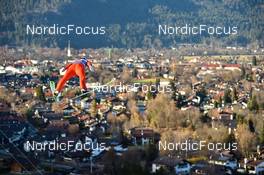 01.01.2022, Garmisch, Germany (GER): Killian Peier (SUI) - FIS world cup ski jumping men, four hills tournament, individual HS142, Garmisch (GER). www.nordicfocus.com. © Reichert/NordicFocus. Every downloaded picture is fee-liable.