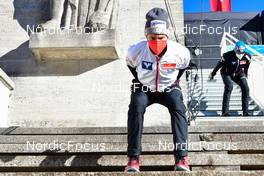01.01.2022, Garmisch, Germany (GER): Daniel Huber (AUT), Philipp Aschenwald (AUT), (l-r) - FIS world cup ski jumping men, four hills tournament, individual HS142, Garmisch (GER). www.nordicfocus.com. © Reichert/NordicFocus. Every downloaded picture is fee-liable.
