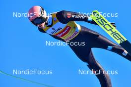 01.01.2022, Garmisch, Germany (GER): Karl Geiger (GER) - FIS world cup ski jumping men, four hills tournament, individual HS142, Garmisch (GER). www.nordicfocus.com. © Reichert/NordicFocus. Every downloaded picture is fee-liable.