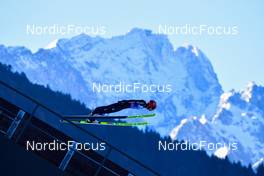01.01.2022, Garmisch, Germany (GER): Constantin Schmid (GER) - FIS world cup ski jumping men, four hills tournament, individual HS142, Garmisch (GER). www.nordicfocus.com. © Reichert/NordicFocus. Every downloaded picture is fee-liable.