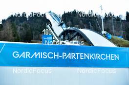 01.01.2022, Garmisch, Germany (GER): feature: big olympic jumping hill, preparations ongoing - FIS world cup ski jumping men, four hills tournament, individual HS142, Garmisch (GER). www.nordicfocus.com. © Reichert/NordicFocus. Every downloaded picture is fee-liable.