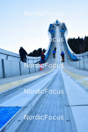 01.01.2022, Garmisch, Germany (GER): feature: inrun preparations - FIS world cup ski jumping men, four hills tournament, individual HS142, Garmisch (GER). www.nordicfocus.com. © Reichert/NordicFocus. Every downloaded picture is fee-liable.