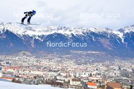 04.01.2022, Innsbruck, Austria (AUT): Kevin Bickner (USA) - FIS world cup ski jumping men, four hills tournament, individual HS130, Innsbruck (AUT). www.nordicfocus.com. © Reichert/NordicFocus. Every downloaded picture is fee-liable.