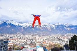 04.01.2022, Innsbruck, Austria (AUT): Kevin Maltsev (EST) - FIS world cup ski jumping men, four hills tournament, individual HS130, Innsbruck (AUT). www.nordicfocus.com. © Reichert/NordicFocus. Every downloaded picture is fee-liable.