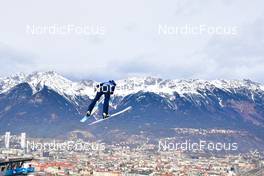 04.01.2022, Innsbruck, Austria (AUT): Daniel Andrei Cacina (ROU) - FIS world cup ski jumping men, four hills tournament, individual HS130, Innsbruck (AUT). www.nordicfocus.com. © Reichert/NordicFocus. Every downloaded picture is fee-liable.