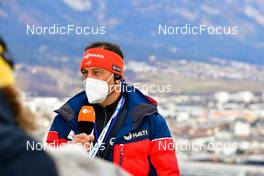 04.01.2022, Innsbruck, Austria (AUT): feature: Sandro Pertile (FIS) - FIS world cup ski jumping men, four hills tournament, individual HS130, Innsbruck (AUT). www.nordicfocus.com. © Reichert/NordicFocus. Every downloaded picture is fee-liable.