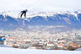 04.01.2022, Innsbruck, Austria (AUT): Casey Larson (USA) - FIS world cup ski jumping men, four hills tournament, individual HS130, Innsbruck (AUT). www.nordicfocus.com. © Reichert/NordicFocus. Every downloaded picture is fee-liable.