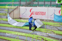04.01.2022, Innsbruck, Austria (AUT): feature: Cancellation of the competition- FIS world cup ski jumping men, four hills tournament, individual HS130, Innsbruck (AUT). www.nordicfocus.com. © Reichert/NordicFocus. Every downloaded picture is fee-liable.
