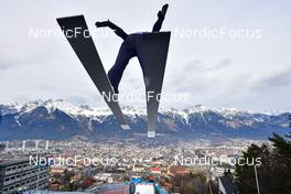 04.01.2022, Innsbruck, Austria (AUT): Stephan Leyhe (GER) - FIS world cup ski jumping men, four hills tournament, individual HS130, Innsbruck (AUT). www.nordicfocus.com. © Reichert/NordicFocus. Every downloaded picture is fee-liable.