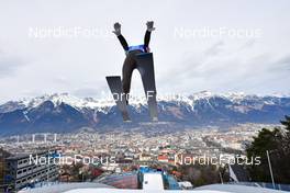 04.01.2022, Innsbruck, Austria (AUT): Lovro Kos (SLO) - FIS world cup ski jumping men, four hills tournament, individual HS130, Innsbruck (AUT). www.nordicfocus.com. © Reichert/NordicFocus. Every downloaded picture is fee-liable.